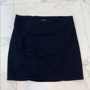7 For All Mankind stretch dark-wash denim skirt